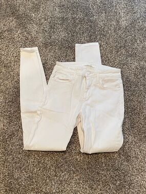Joe's Jeans White Skinny High-Rise Jeans